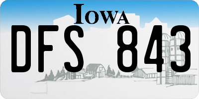 IA license plate DFS843