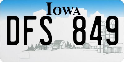 IA license plate DFS849
