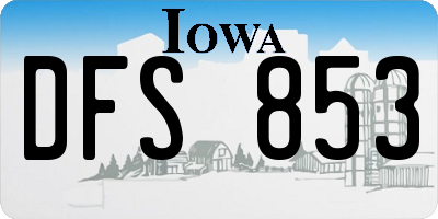 IA license plate DFS853