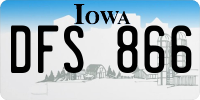 IA license plate DFS866