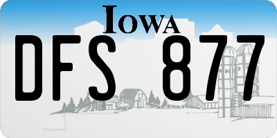IA license plate DFS877