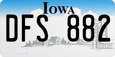 IA license plate DFS882