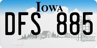 IA license plate DFS885