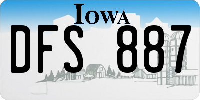 IA license plate DFS887