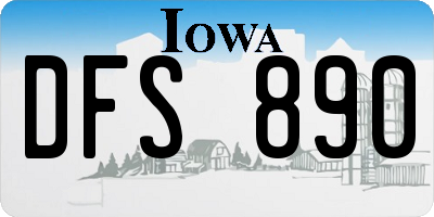 IA license plate DFS890