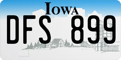 IA license plate DFS899