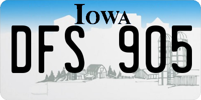 IA license plate DFS905
