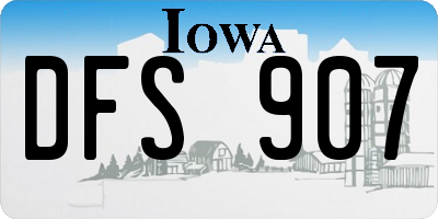 IA license plate DFS907