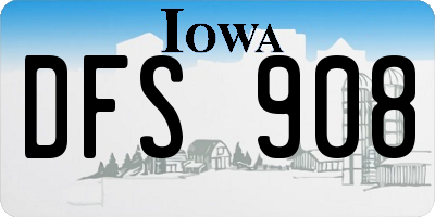 IA license plate DFS908
