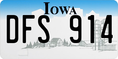 IA license plate DFS914