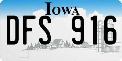IA license plate DFS916