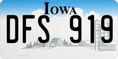 IA license plate DFS919