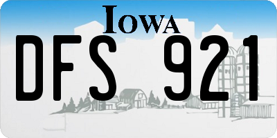 IA license plate DFS921