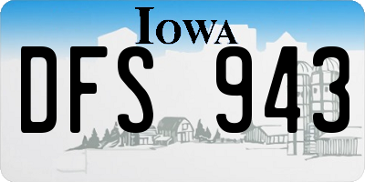 IA license plate DFS943