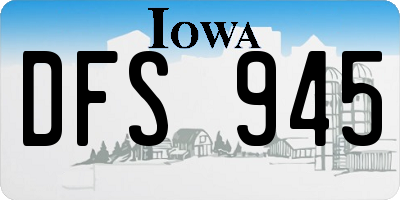 IA license plate DFS945
