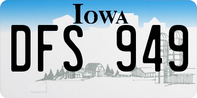 IA license plate DFS949