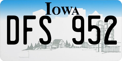 IA license plate DFS952