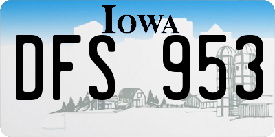 IA license plate DFS953