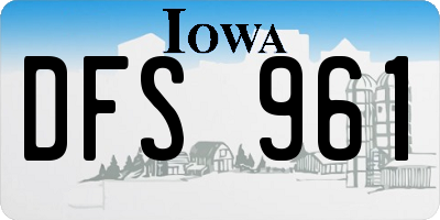 IA license plate DFS961