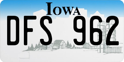 IA license plate DFS962