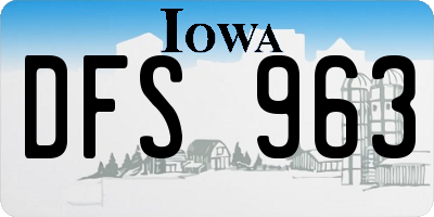 IA license plate DFS963