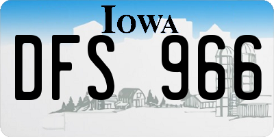 IA license plate DFS966