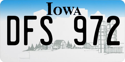 IA license plate DFS972