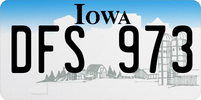 IA license plate DFS973