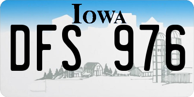 IA license plate DFS976