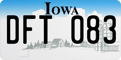 IA license plate DFT083