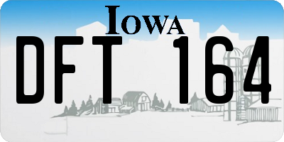 IA license plate DFT164