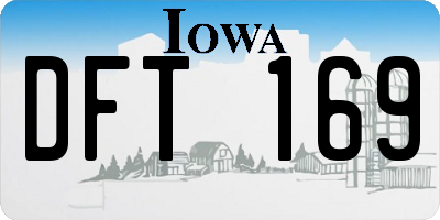 IA license plate DFT169