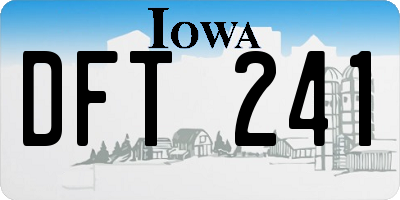 IA license plate DFT241