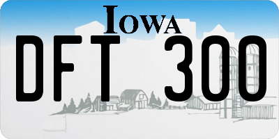IA license plate DFT300