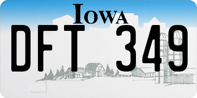 IA license plate DFT349