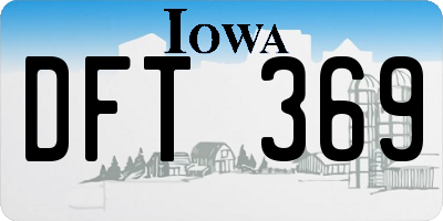 IA license plate DFT369