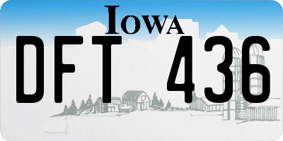 IA license plate DFT436