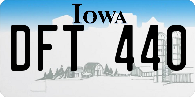 IA license plate DFT440