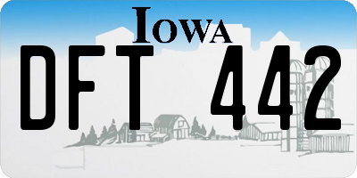 IA license plate DFT442