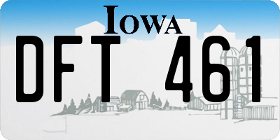 IA license plate DFT461