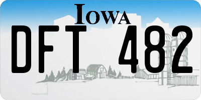 IA license plate DFT482