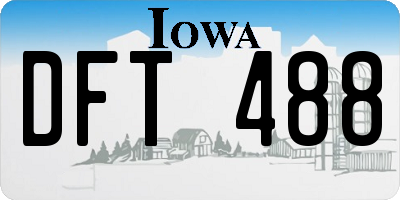 IA license plate DFT488