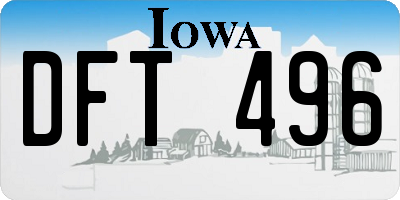 IA license plate DFT496