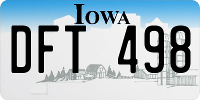 IA license plate DFT498