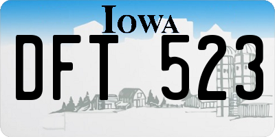 IA license plate DFT523