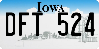 IA license plate DFT524