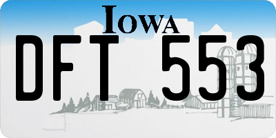 IA license plate DFT553