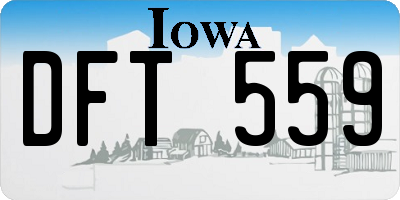 IA license plate DFT559