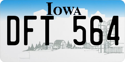 IA license plate DFT564
