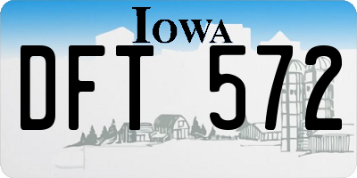 IA license plate DFT572